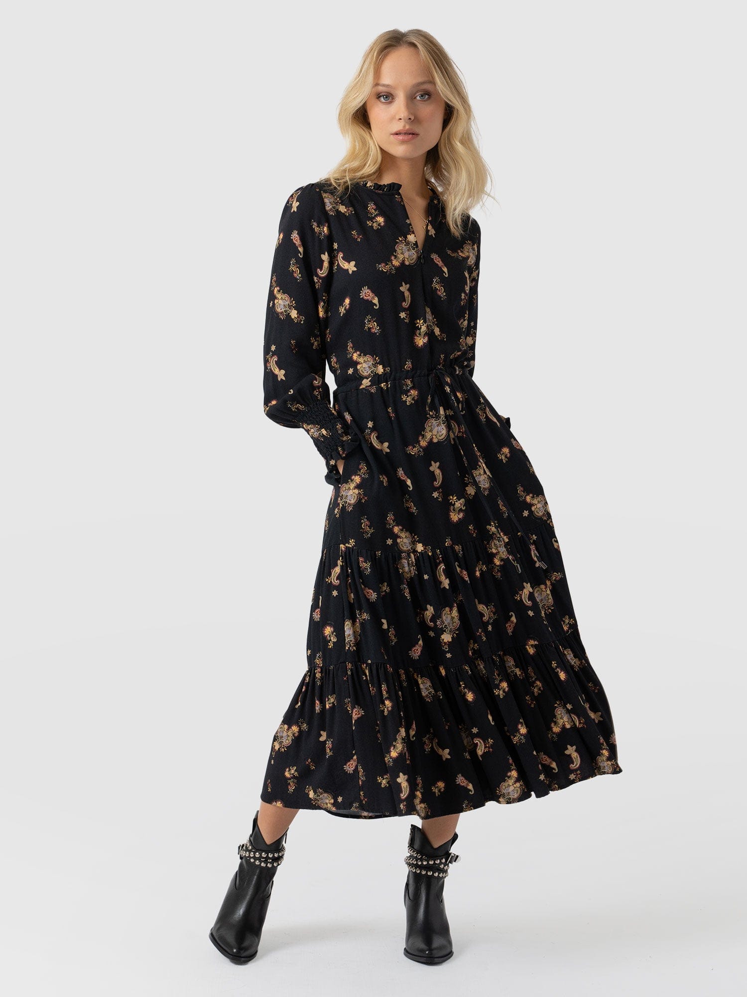 Olivia Zip Up Dress Highland Paisley - Women's Dresses | Saint + Sofia® UK
